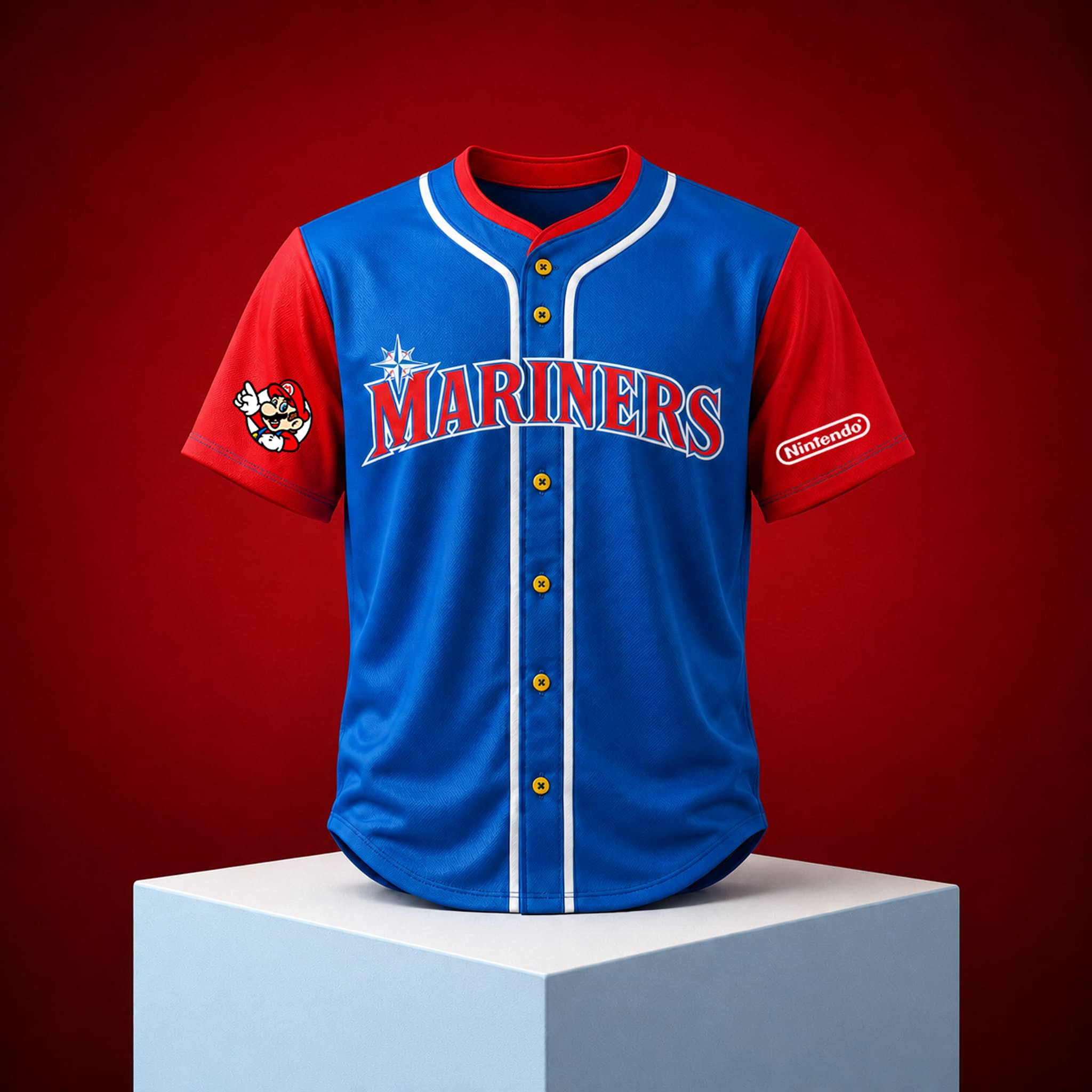 2026 Mariners Super Mario Jersey 2026 Mariners Super Mario Jersey