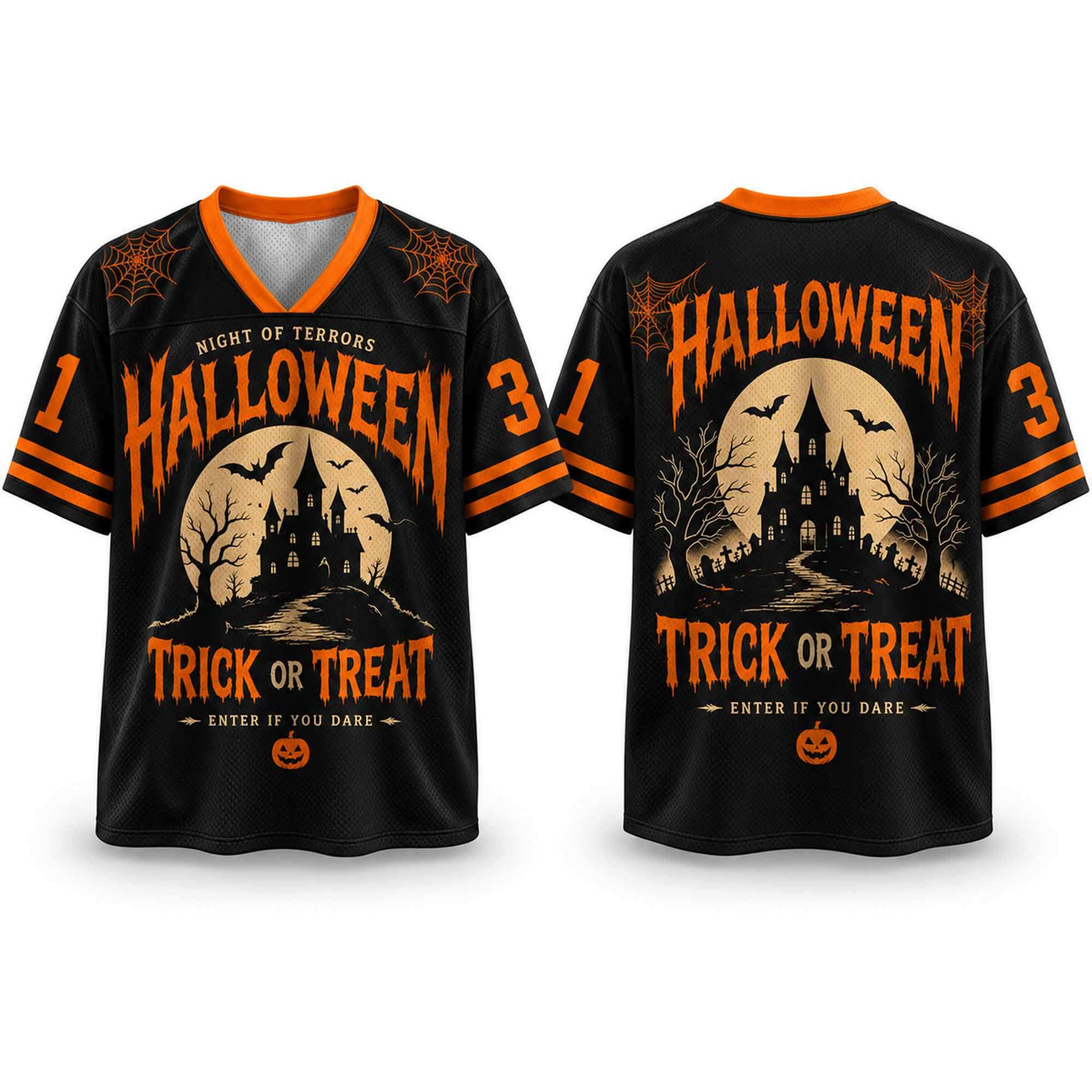 2026 Night Of Terrors Halloween Trick Or Treat Enter If You Dare Jersey Gifts For Halloween