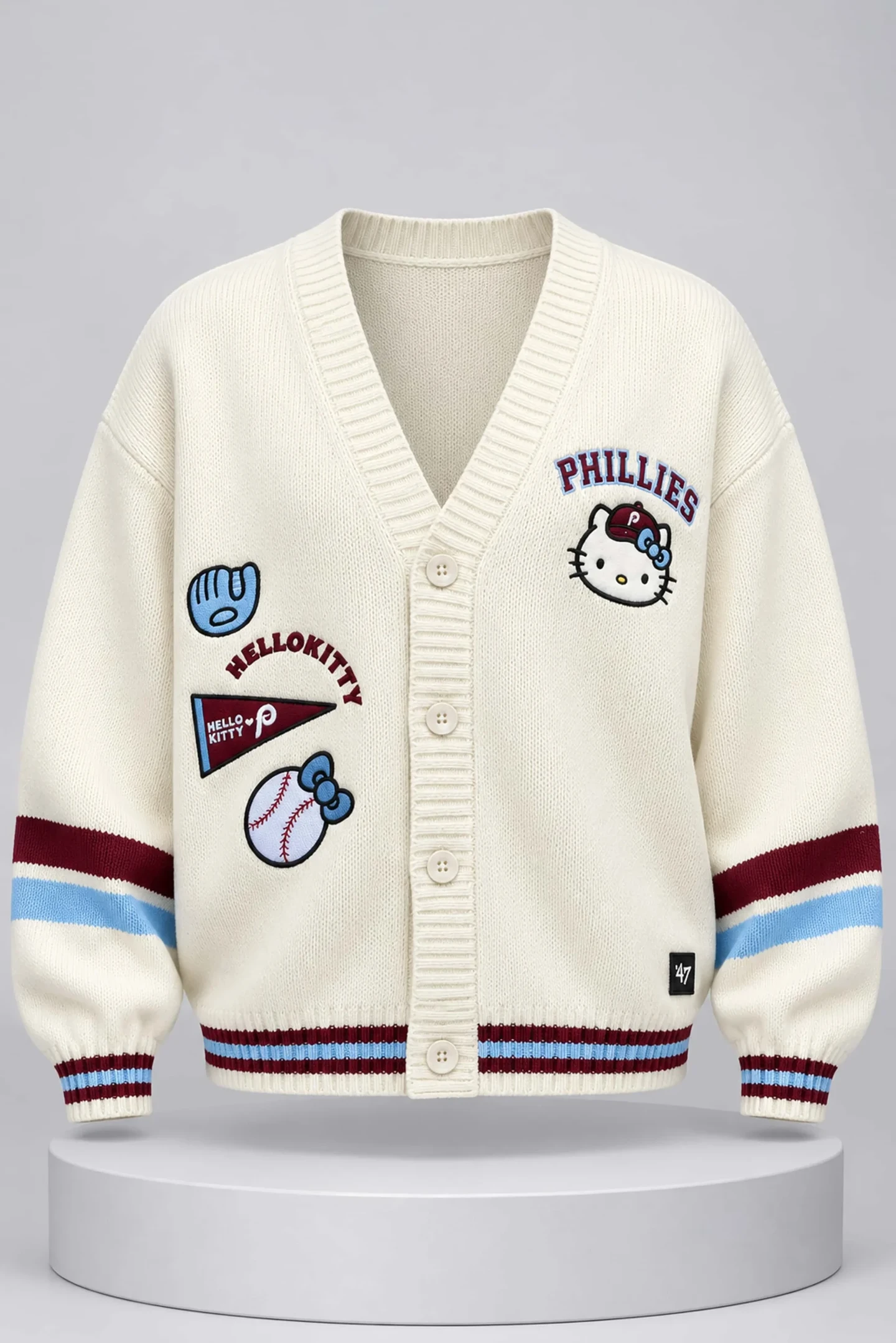 2026 Philadelphia Phillies Hello Kitty Night Cardigan Phillies Merch Gifts For Baseball Lovers