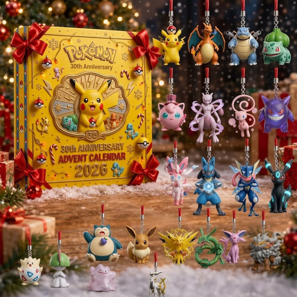 2026 Pokemon 30Th Anniversary Advent Calendar Pokemon Merch Christmas Gift For Friends