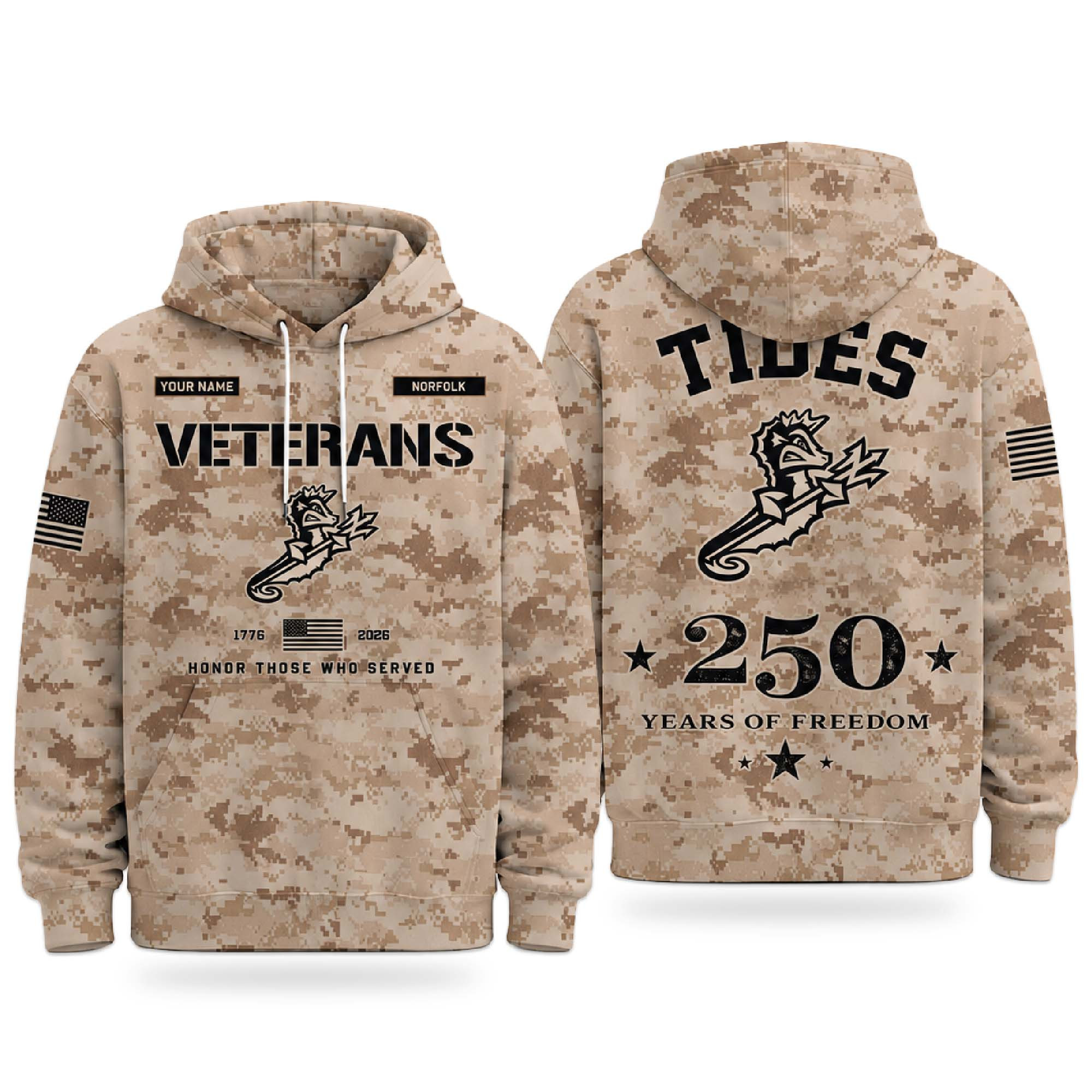 2026 Tides Veterans Day 250 Years Of Freedom Hoodie