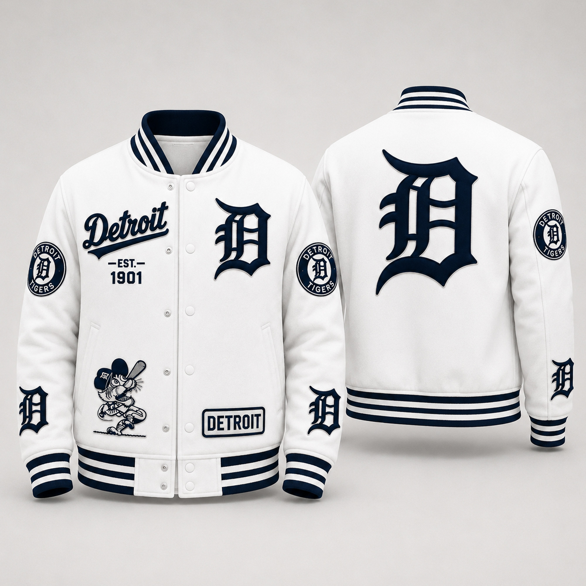2026 Tigers EST 1901 Plucked Baseball Jacket