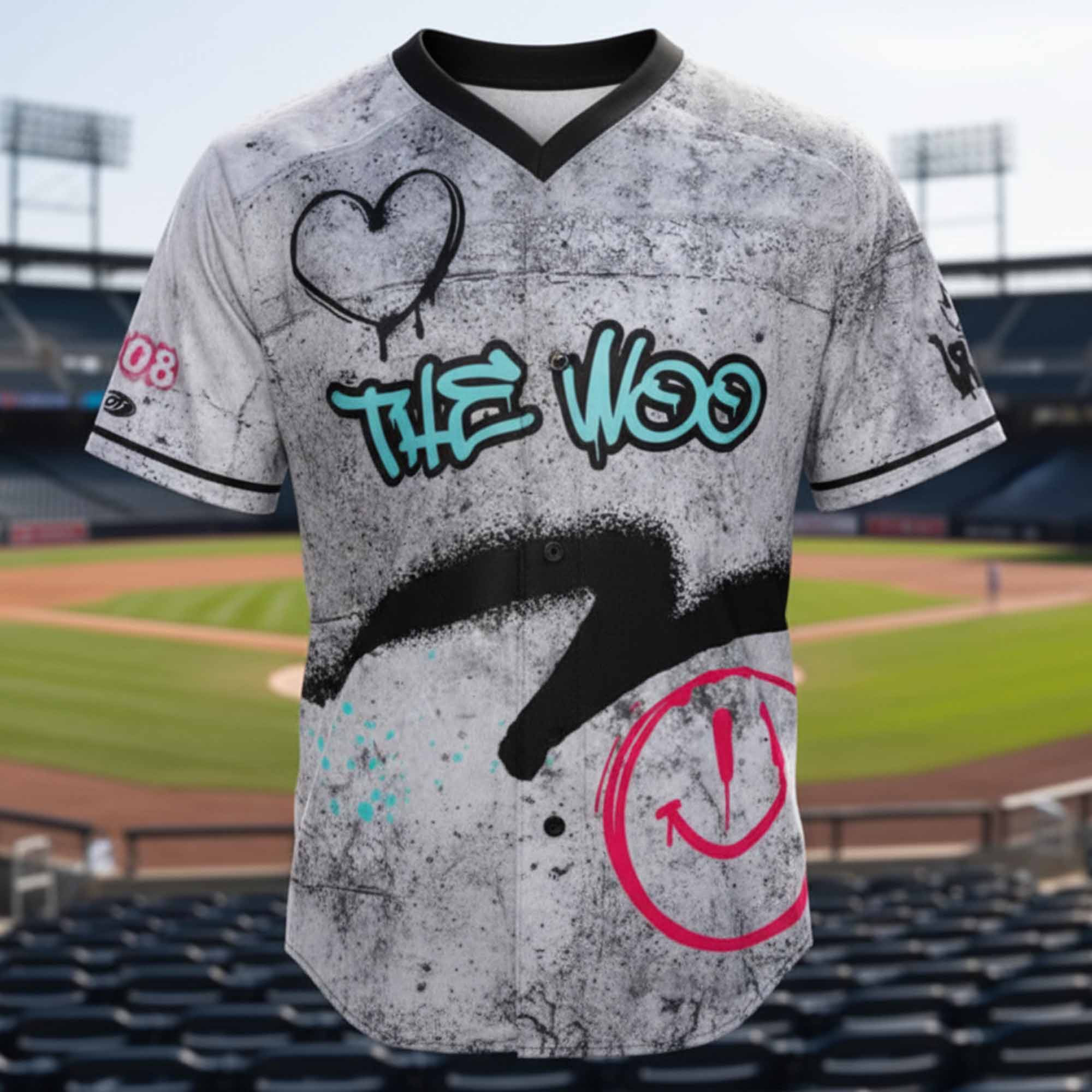 2026 Worcester Red Sox The Art Of The Woo Baseball Jersey 2026 Worcester Red Sox The Art Of The Woo Baseball Jersey