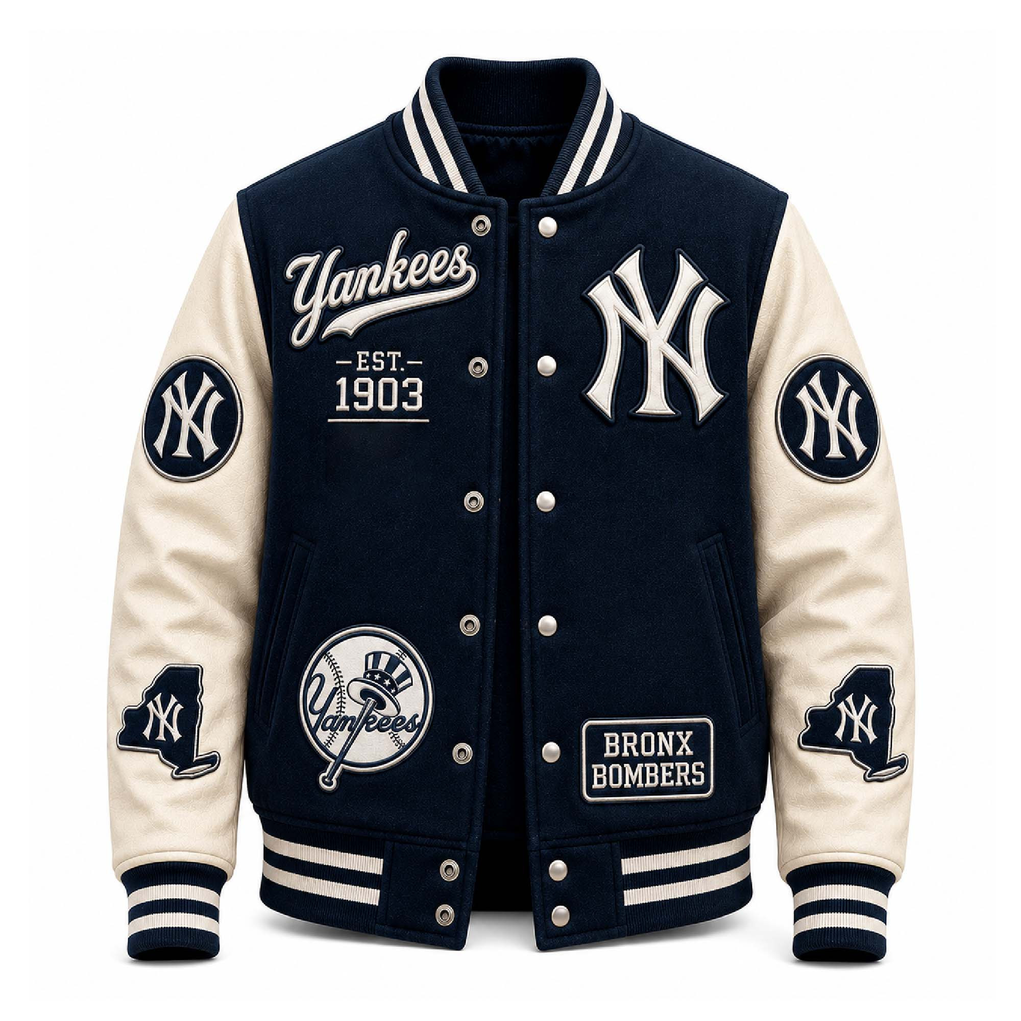 2026 Yankees EST 1903 Plucked Baseball Jacket