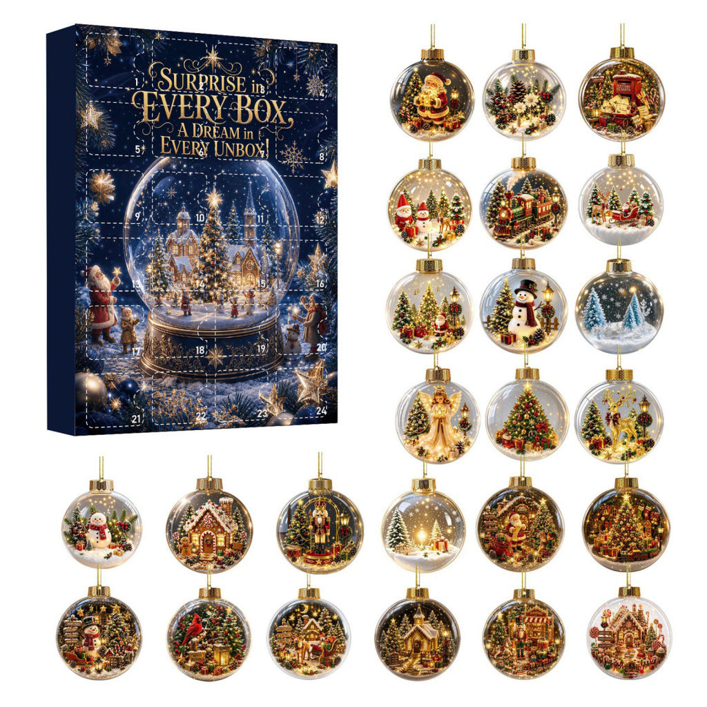 24 Day Christmas Mystery Ornaments Advent Calendar Christmas Tree Ornament Holiday Decor