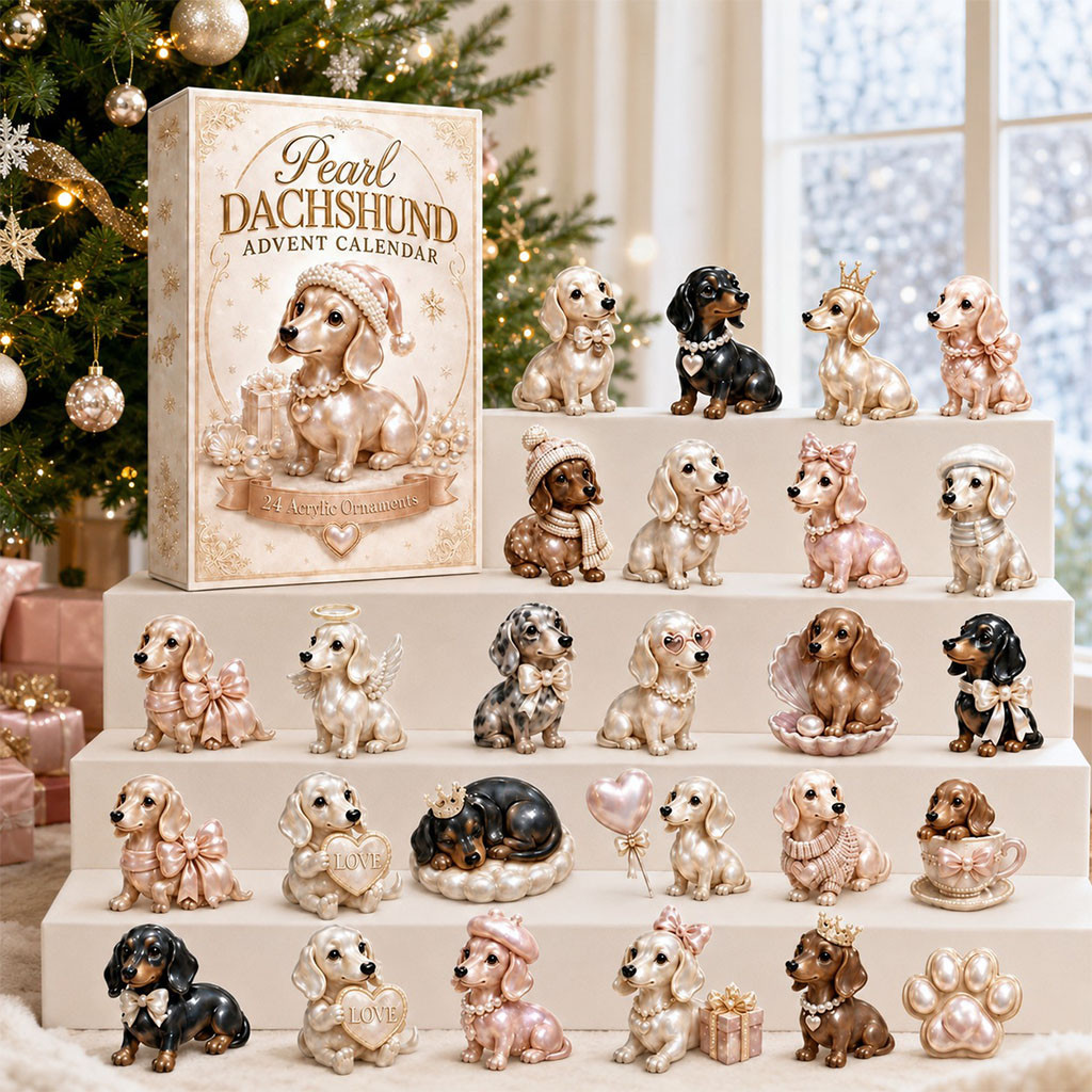 24-Day Pearl Dachshund Advent Calendar 2026 Christmas Countdown Gifts For Dachshund Lovers
