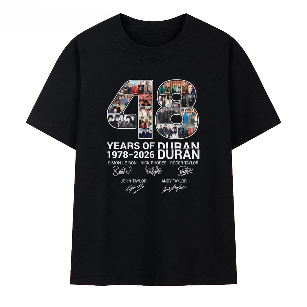 48 Years Of Duran Duran 1978 2026 Band Signatures Graphic T-Shirt Duran Duran Merch Fan Gifts