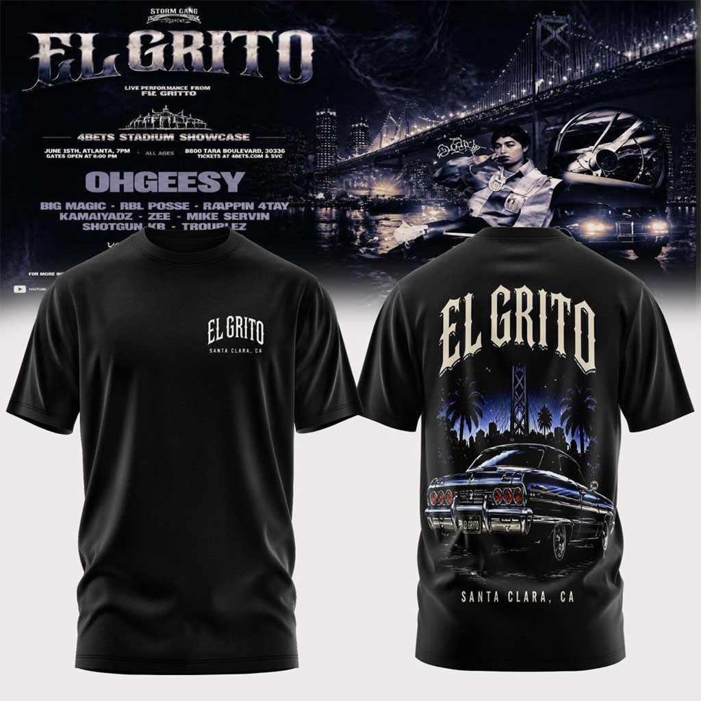 49ers Stadium Showcase El Grito Bay Area Street Culture Black T-Shirt El Grito Merch Fan Gift