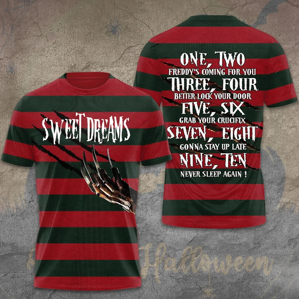 A Nightmare On Elm Street X Freddy Krueger T-Shirt Sweet Dreams Shirt Gift For Horror Fans A Nightmare On Elm Street X Freddy Krueger T-Shirt Sweet Dreams Shirt Gift For Horror Fans