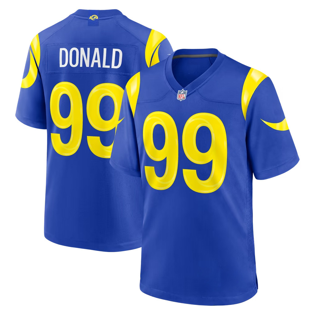 Aaron Donald Jersey Shirt 2026 Los Angeles Rams Merch #99 LA Rams Game Jersey Football Fan Gear