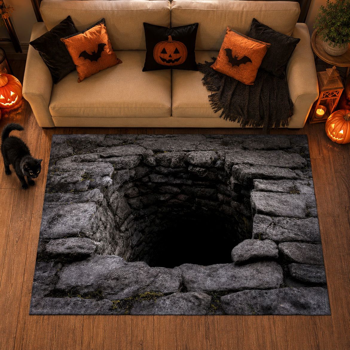 Abyss Gate Area Rug Modern Rugs For Living Room Spooky Anniversary Gifts