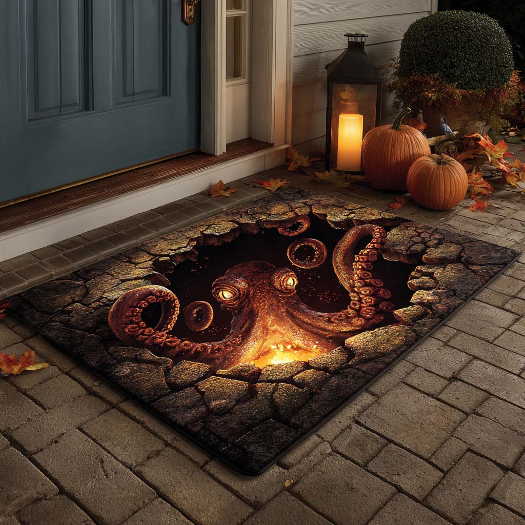 Abyss Octopus Doormat Scary Creature Welcome Mat Good Gifts For Halloween