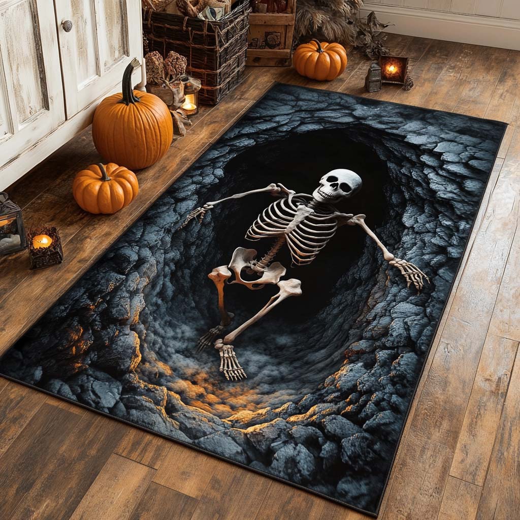 Abyss Skeleton Area Rug Area Rugs On Sale Halloween Present Ideas