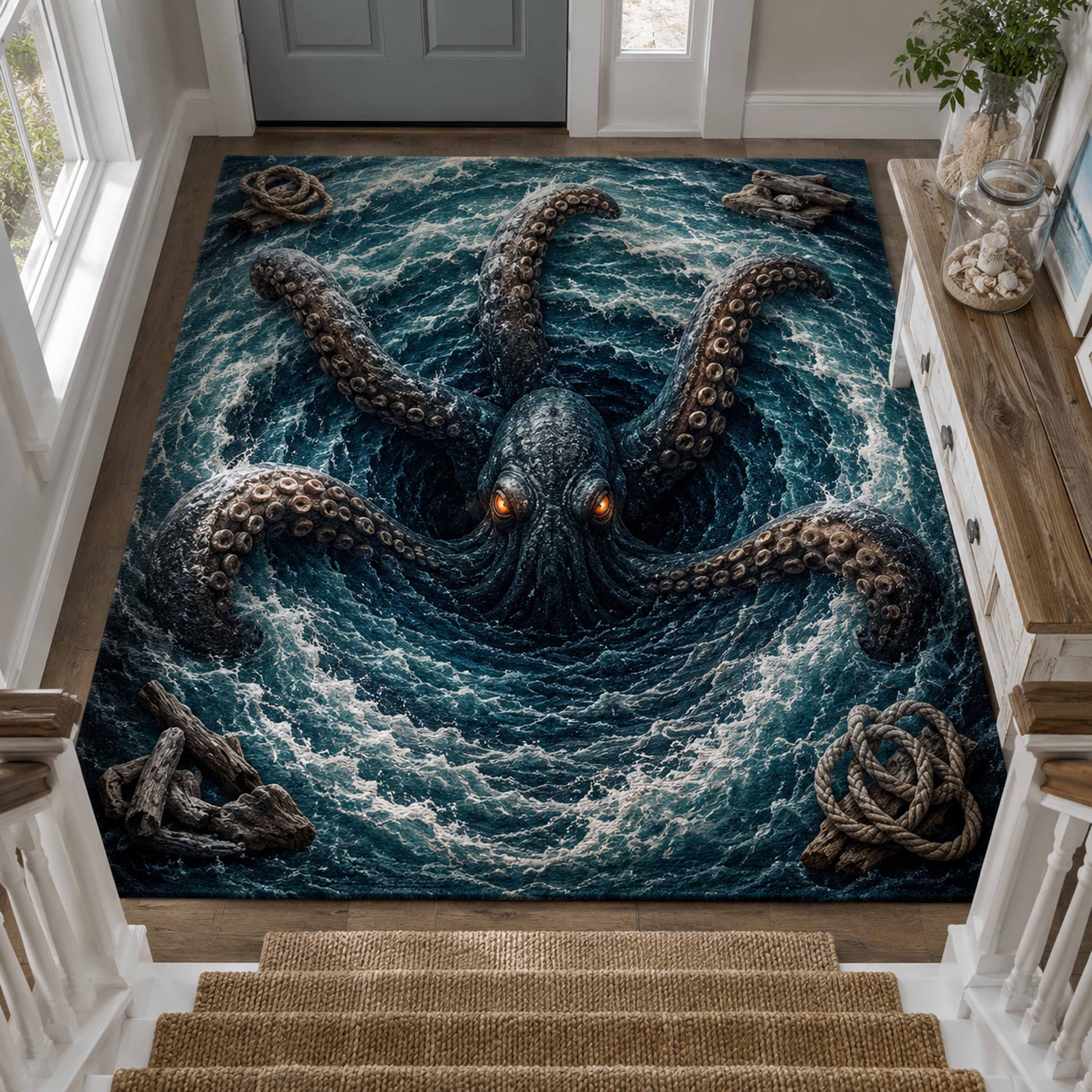 Abyss Watch Area Rug Spooky House Decor Best Halloween Gifts