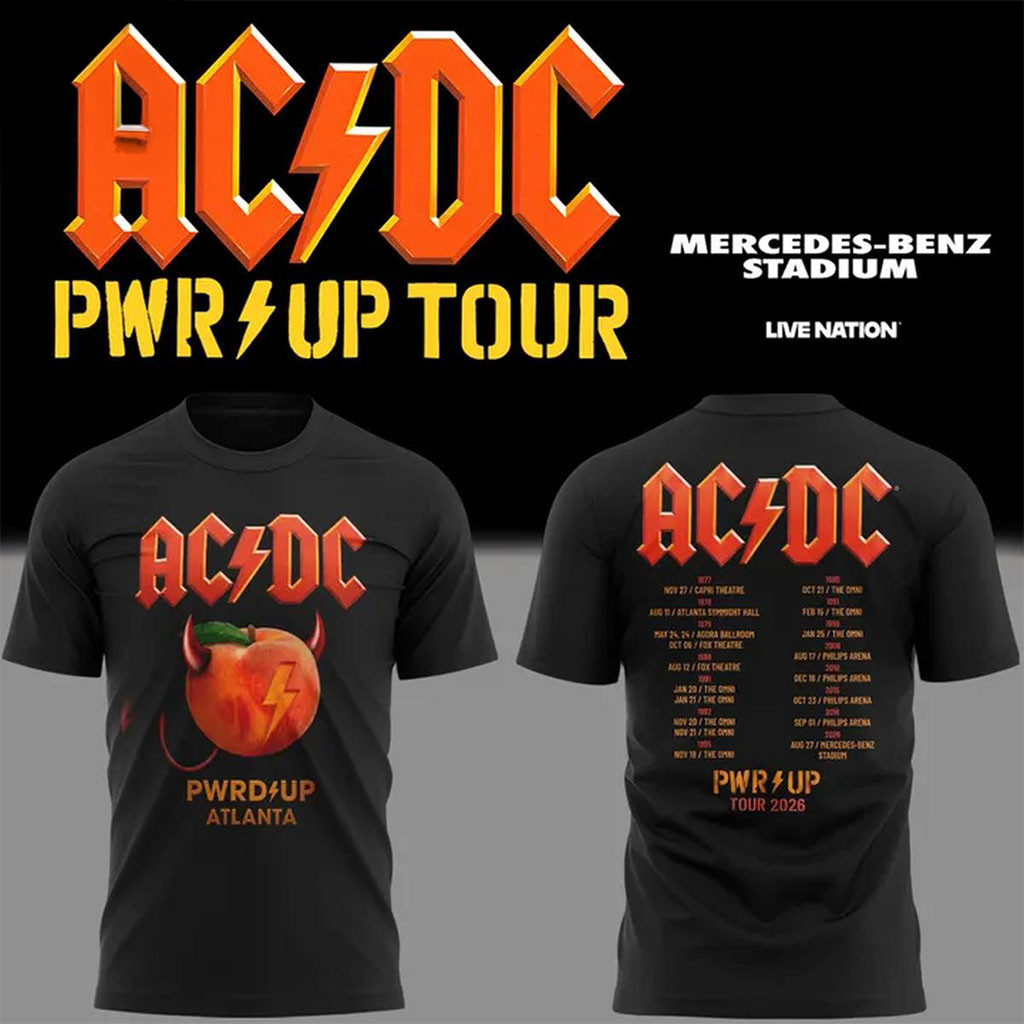 AC DC PWR UP Tour 2026 Mercedes-Benz Stadium T-Shirt AC DC Merch Gift For Rock Band Fans