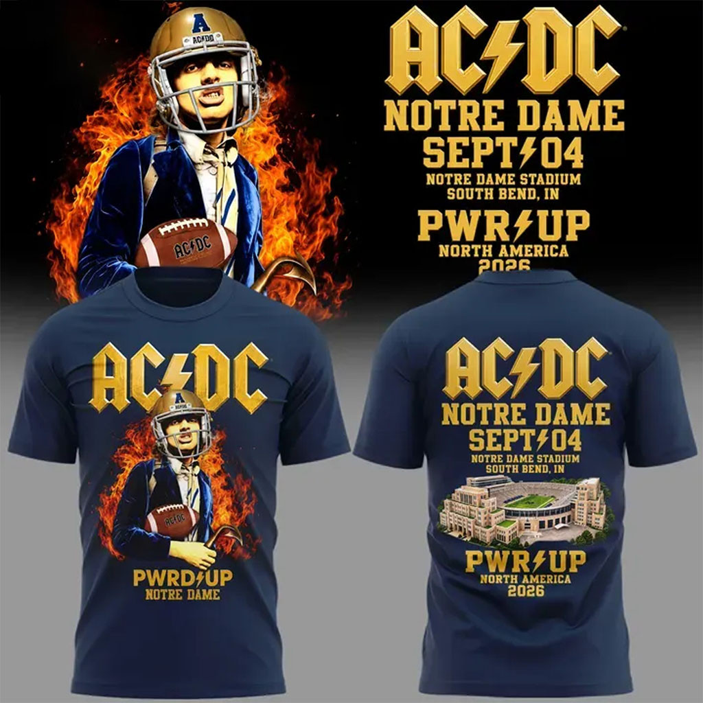AC DC South Bend Power Up Tour 2026 T-Shirt AC DC Merch Music Gifts For Music Lovers