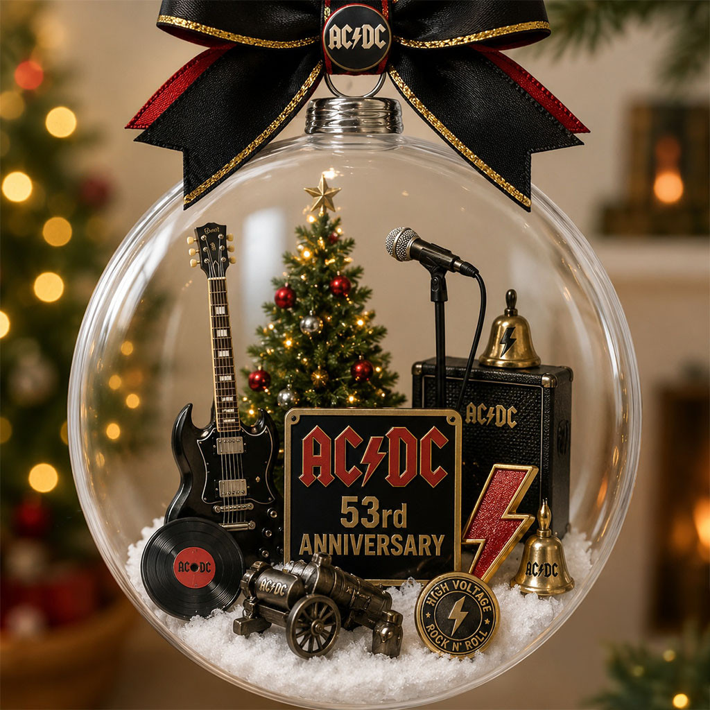 ACDC 53rd Anniversary Christmas Ornament 2026 ACDC Merch Gifts For Rock Band Fans ACDC 53rd Anniversary Christmas Ornament 2026 ACDC Merch Gifts For Rock Band Fans