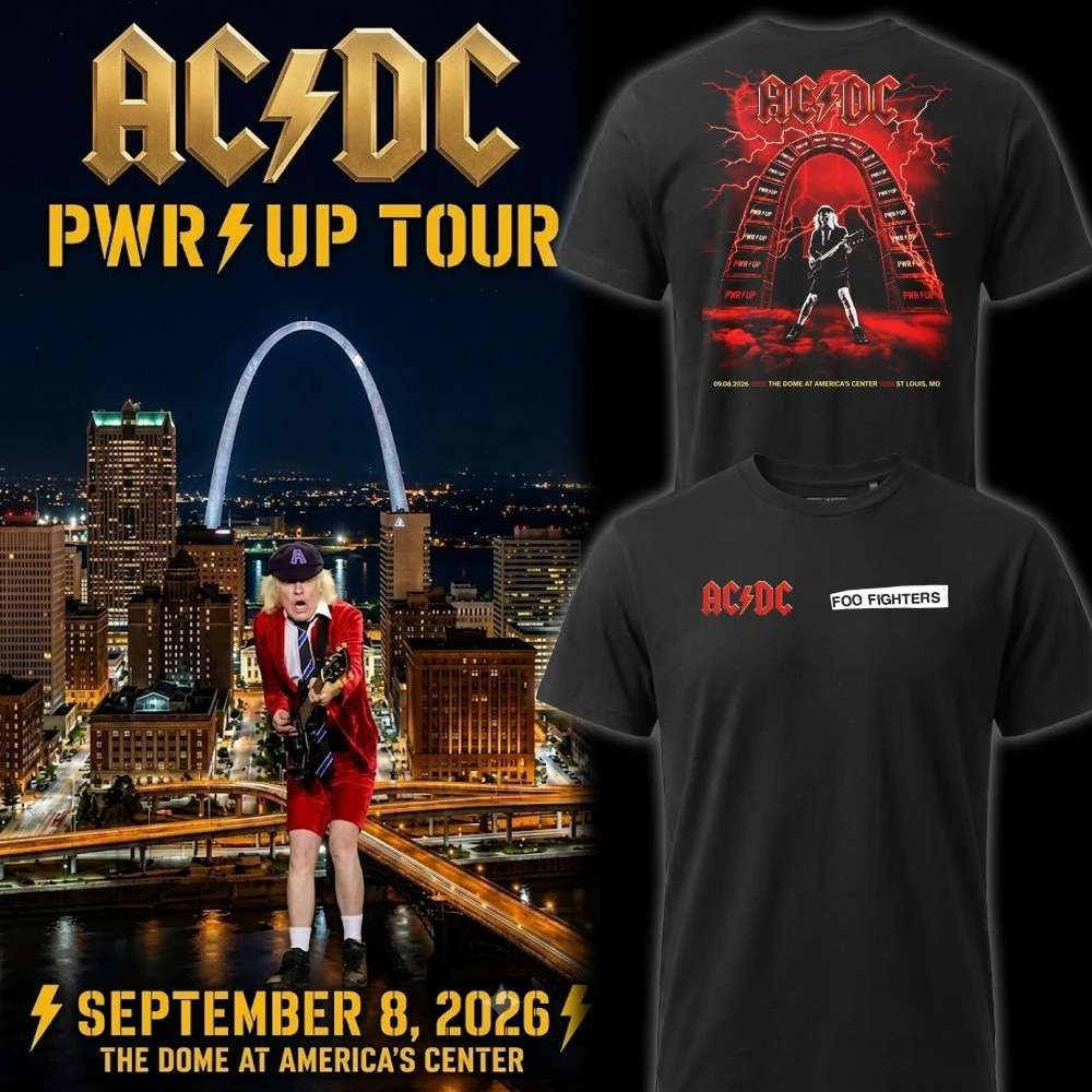 ACDC Concert Merch Foo Fighters Special Guest The Dome At America's Center St Louis MO 2026 Shirt