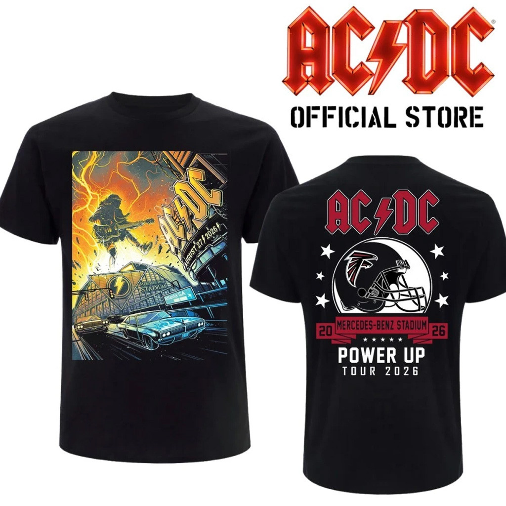 ACDC Mercedes-Benz Stadium Atlanta August 27 2026 T-Shirt Power Up World Tour Merch Fan Gifts