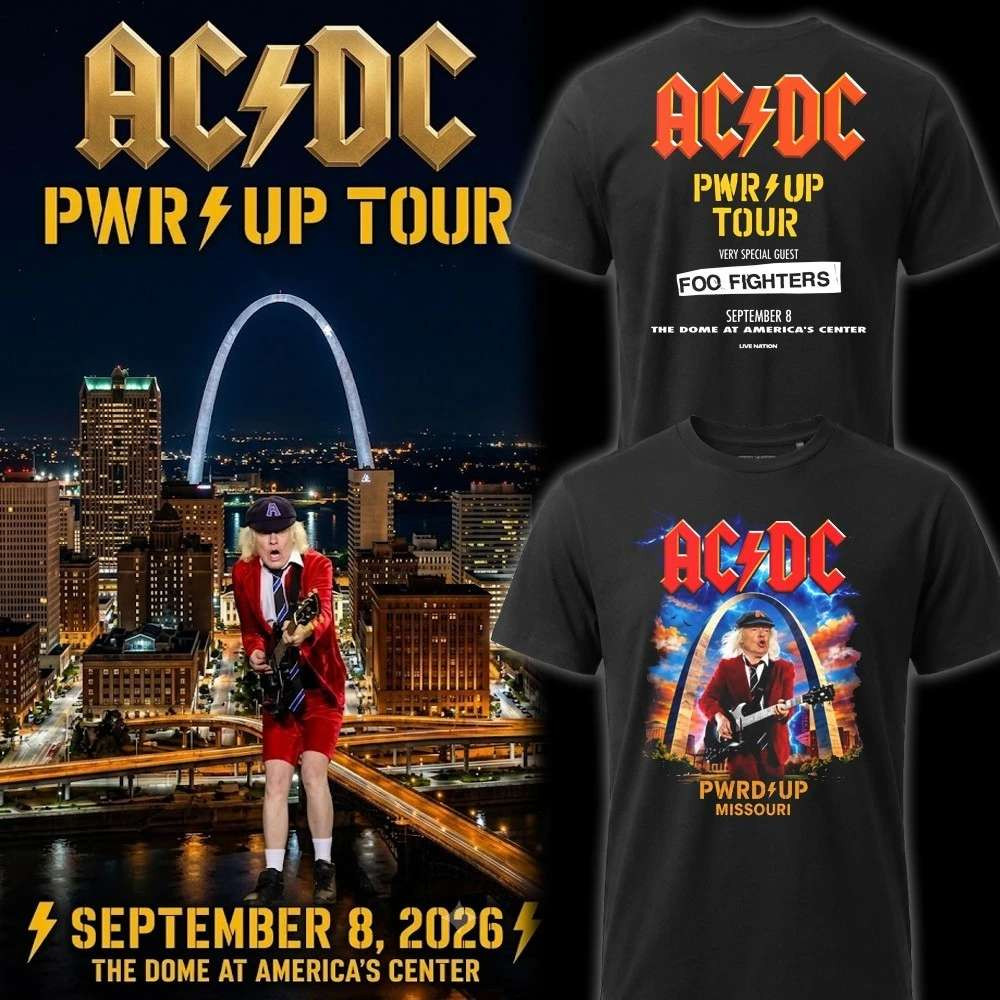 ACDC Merch 2026 Foo Fighters St Louis MO Event T-Shirt Gifts For Rock Fans