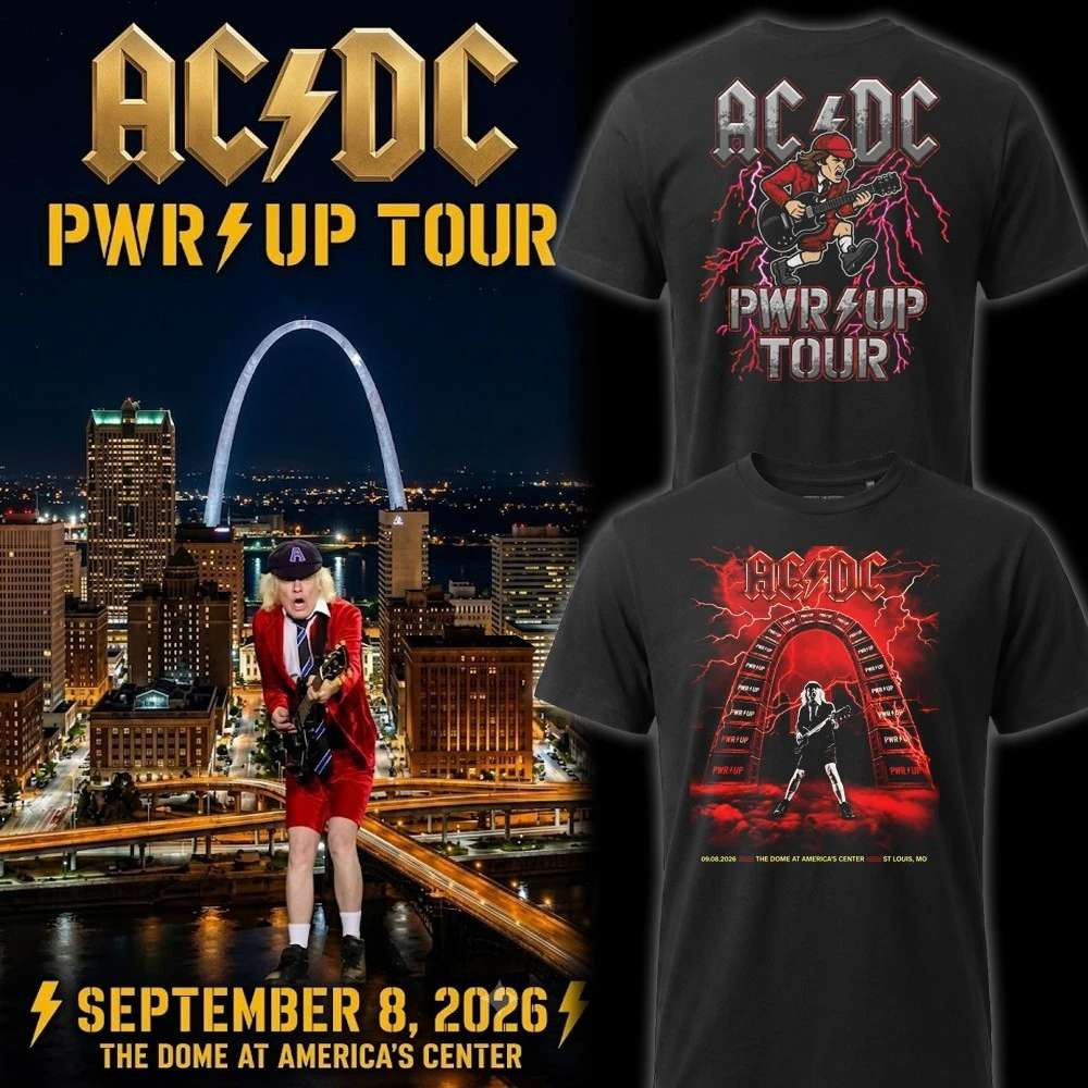 ACDC Merch St Louis MO Event The Dome At America's Center Tour September 8 2026 T-Shirt