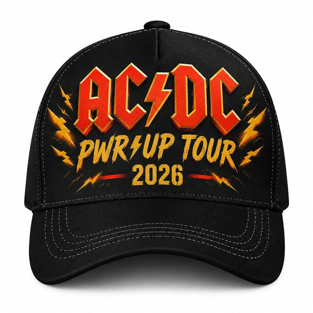 ACDC Power Up Tour 2026 Red Lightning Graphic Black Hat ACDC Merch Gift For Rock Band Fans ACDC Power Up Tour 2026 Red Lightning Graphic Black Hat ACDC Merch Gift For Rock Band Fans