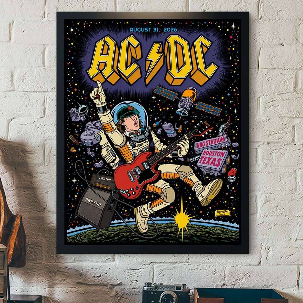 ACDC PWR UP Houston TX 2026 Tour City Poster ACDC Merch Wall Art Decor ACDC PWR UP Houston TX 2026 Tour City Poster ACDC Merch Wall Art Decor
