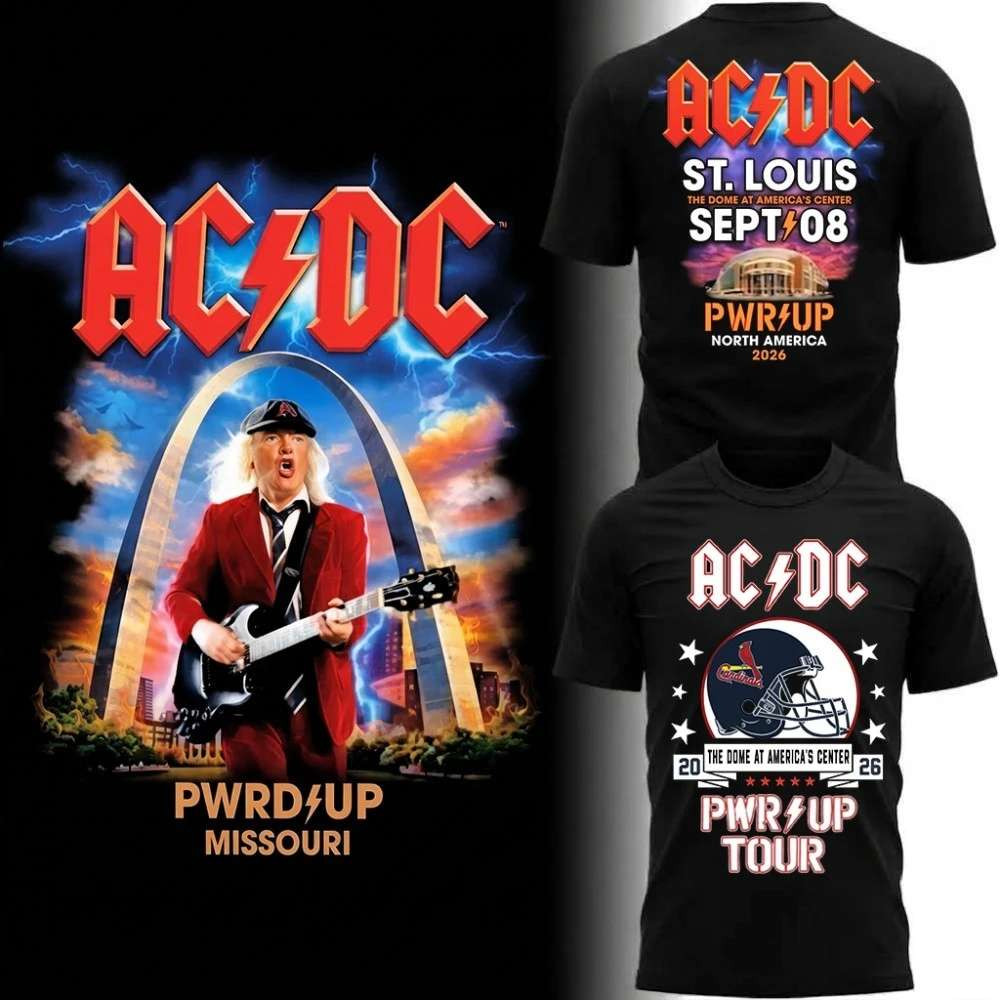 ACDC PWR UP Tour St Louis 2026 T-Shirt ACDC Merch Best Gifts For Music Lovers