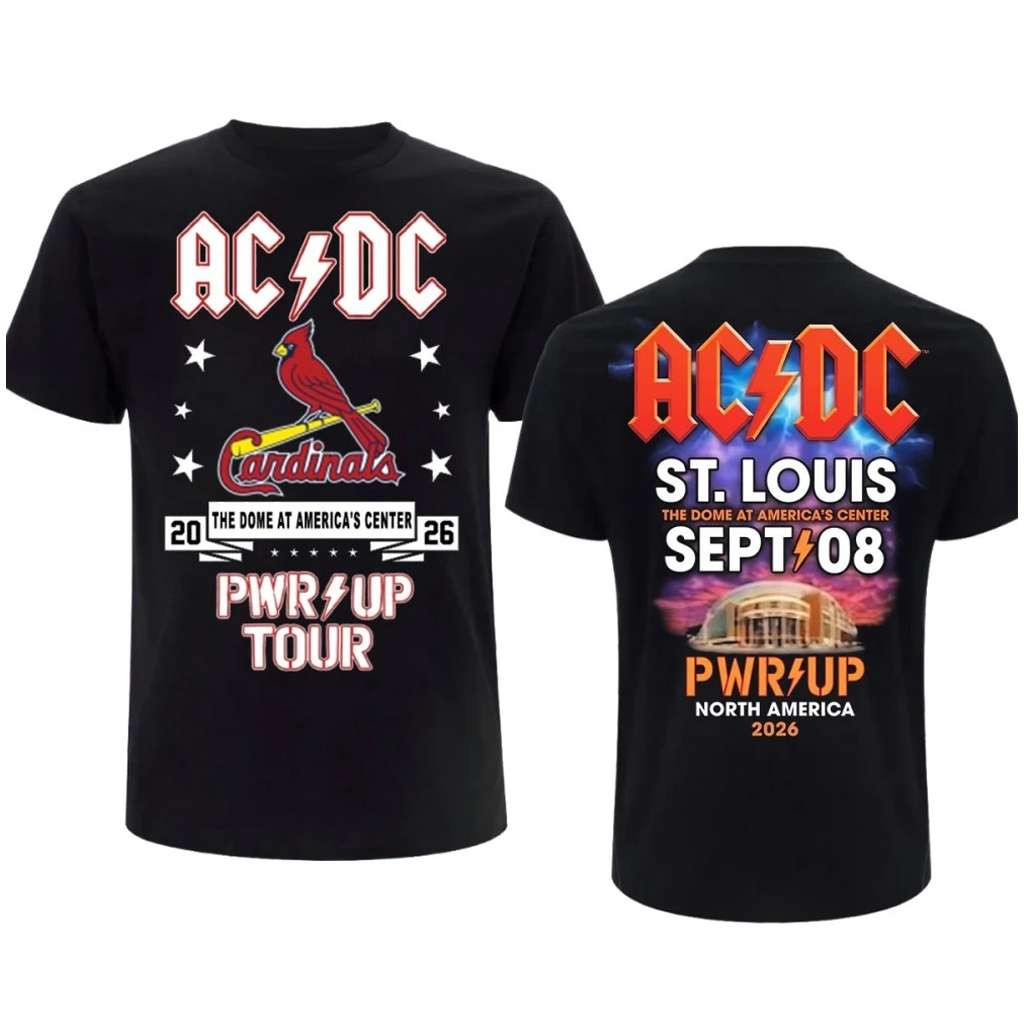 ACDC St Louis MO Power Up Tour 2026 Event T-Shirt ACDC Merch Presents For Music Lovers