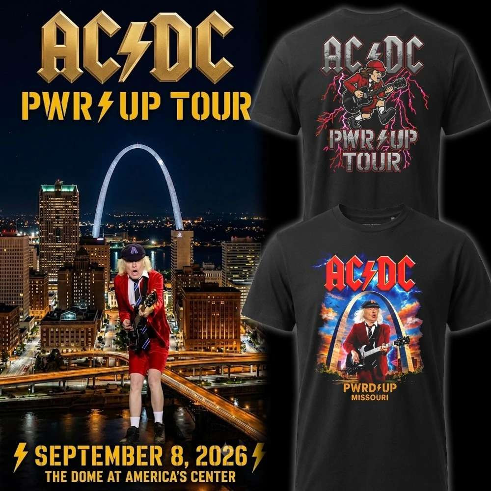 ACDC Tour 2026 Shirt The Dome At America's Center St Louis MO Event Tee ACDC Merch Fans Gifts