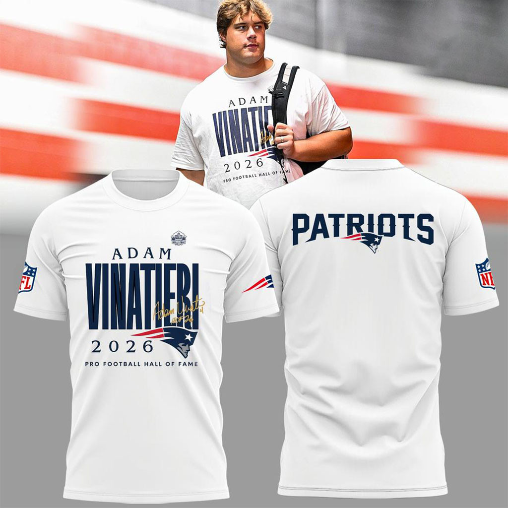 Adam Vinatieri New England Patriots Hall of Fame Class Of 2026 T-Shirt Patriots Merch Fan Gifts