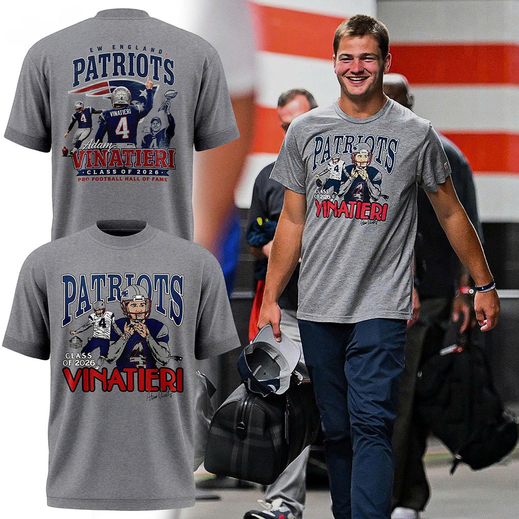 Adam Vinatieri New England Patriots Homage T-Shirt Class Of 2026 Adam Vinatieri Merch Gifts Adam Vinatieri New England Patriots Homage T-Shirt Class Of 2026 Adam Vinatieri Merch Gifts