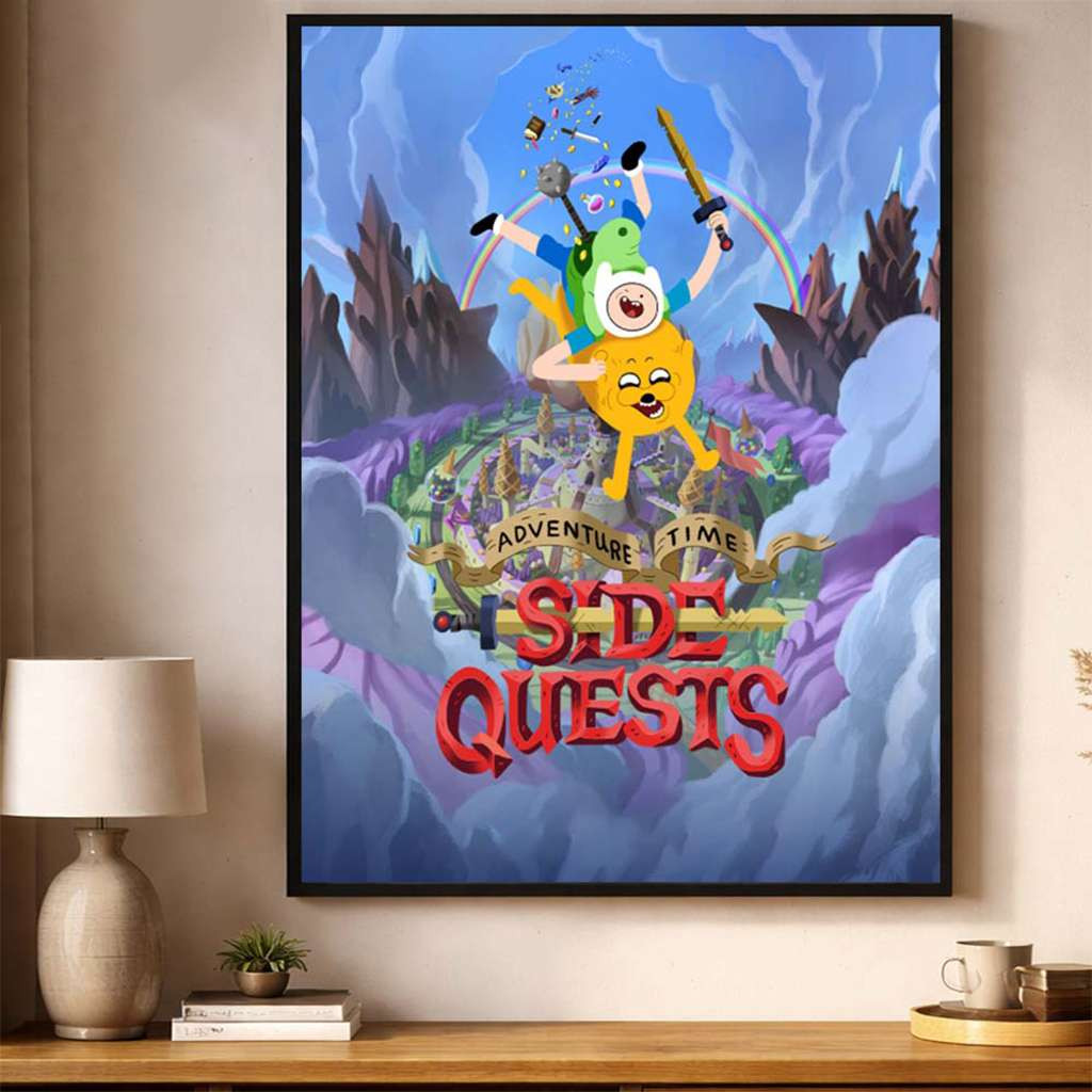 Adventure Time Side Quests Hulu October 2 2026 Poster Adventure Time Merch Finn And Jake Wall Art