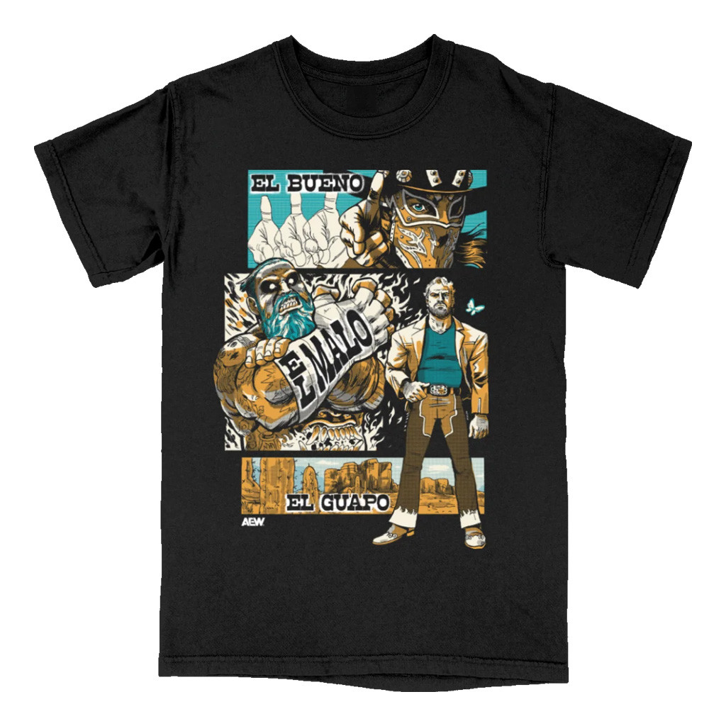 AEW Merch 2026 Hangman Adam Page And Brodido Tres Bad Hombres T-Shirt Wrestling Fan Gifts
