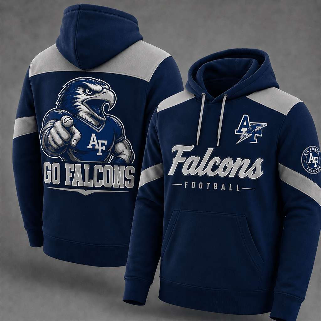 Air Force Falcons Mascot Hoodie Go Falcons Football Merch Game Day Gift For Football Fans Air Force Falcons Mascot Hoodie Go Falcons Football Merch Game Day Gift For Football Fans