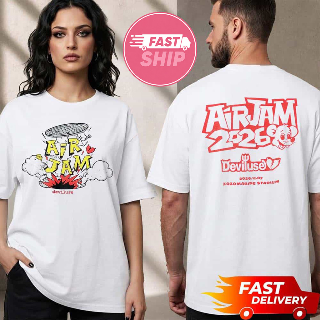 Air Jam 2026 X Deviluse Merch At Marine Stadium In Chiba Japan T-Shirt White Fan Apparel