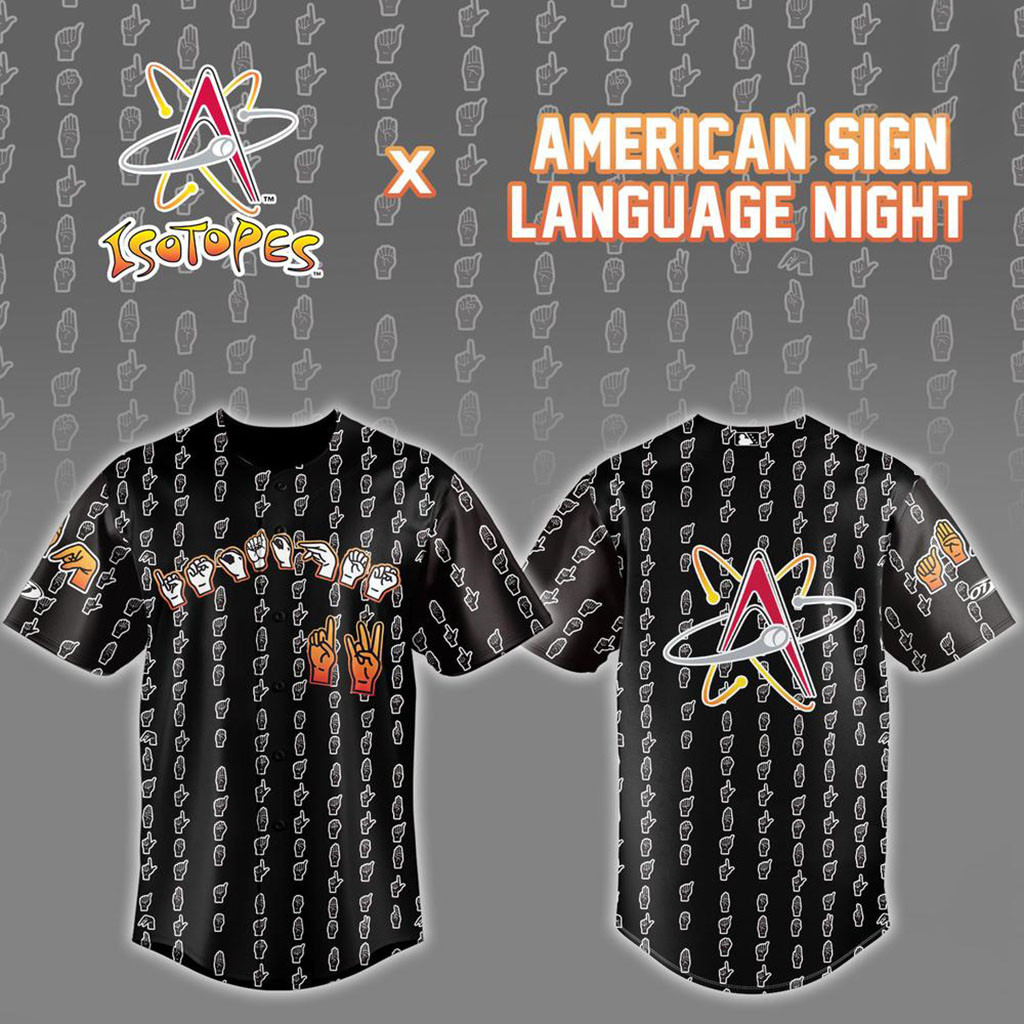 Albuquerque Isotopes American Sign Language Night 2026 Baseball Jersey Isotopes Merch Fan Gifts
