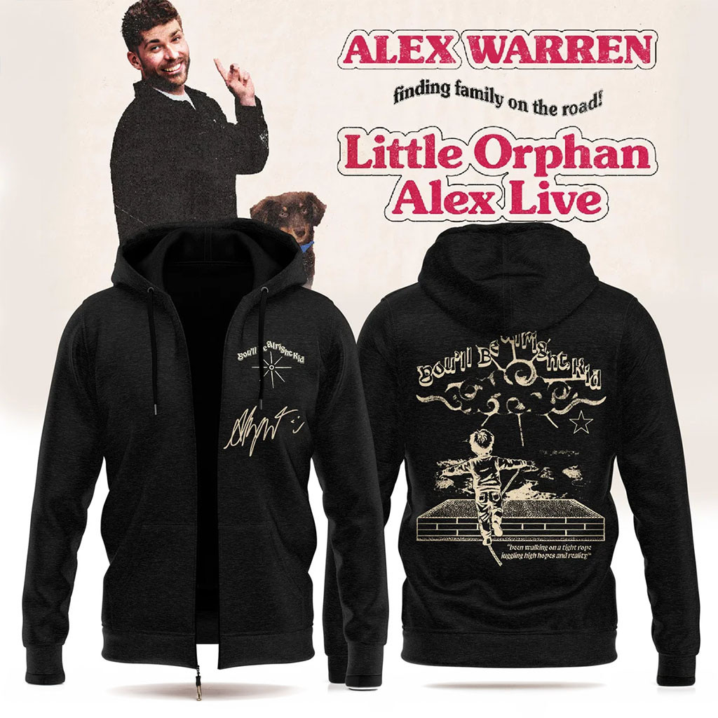 Alex Warren Little Orphan Alex 2026 Zip Hoodie Alex Warren Merchandise Gifts For Music Fans