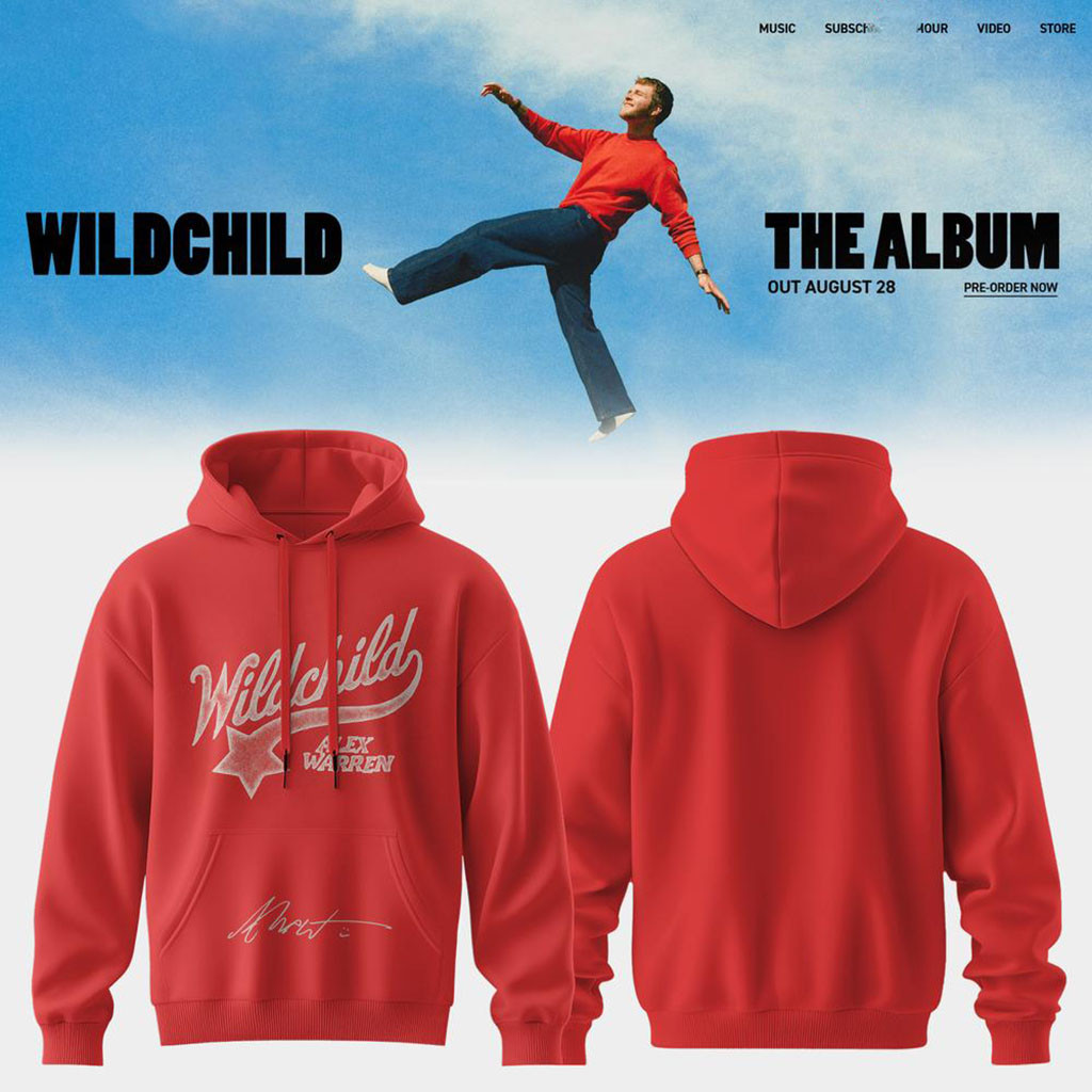 Alex Warren Wildchild Album Hoodie 2026 Alex Warren Merch Present Ideas For Music Lovers