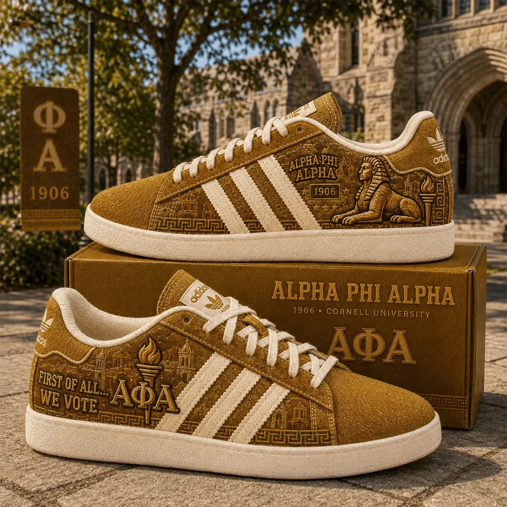 Alpha Phi Alpha Cornell University Sneakers First Of All We Vote Shoes APA Merch BFF Gifts