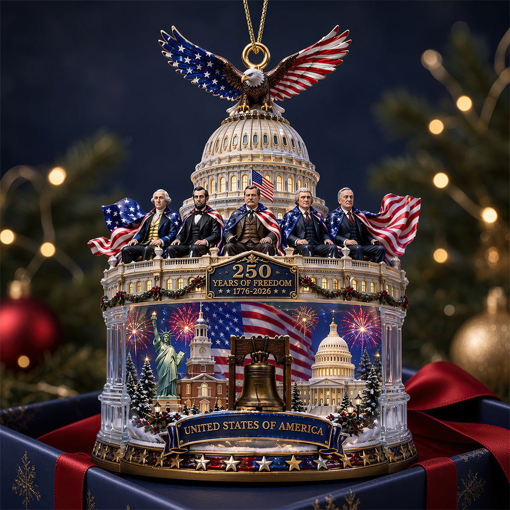America 250 Years Of Freedom Freedom Acrylic Christmas Ornament Xmas Gifts For Patriots