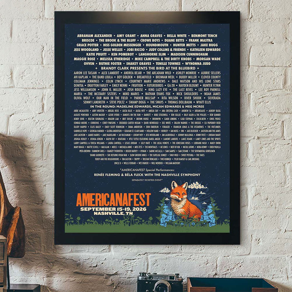 Americanafest 2026 Full Lineup In Nashville TN From September 15 19 Poster Home Decor Gifts