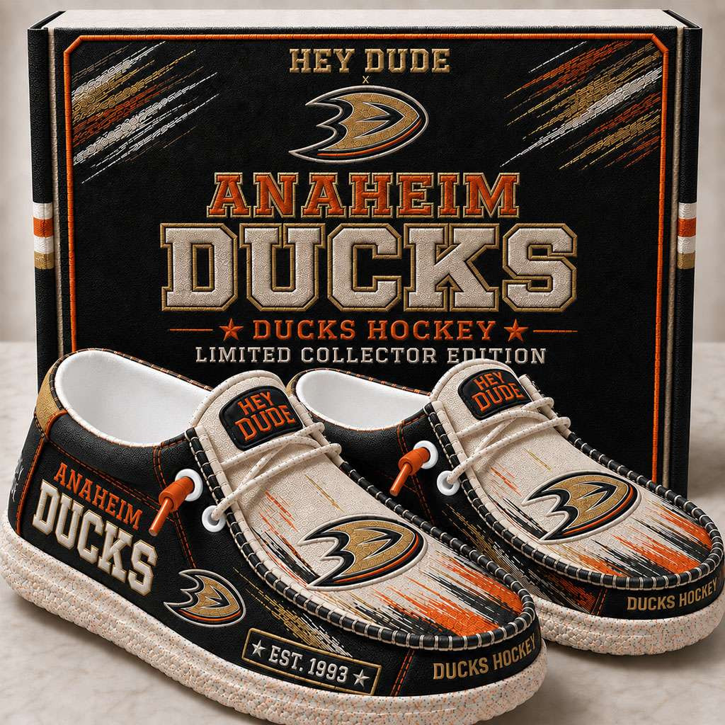 Anaheim Ducks Merch Ducks Hockey Slip-On Loafers Presents For Hockey Lovers Anaheim Ducks Merch Ducks Hockey Slip-On Loafers Presents For Hockey Lovers