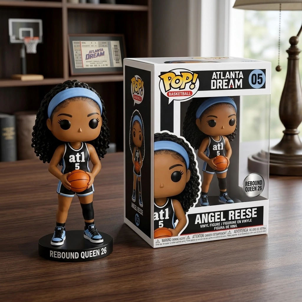 Angel Reese Rebound Queen 26 WNBA Record Breaker Collectible Funko Pop Atlanta Dream Merch