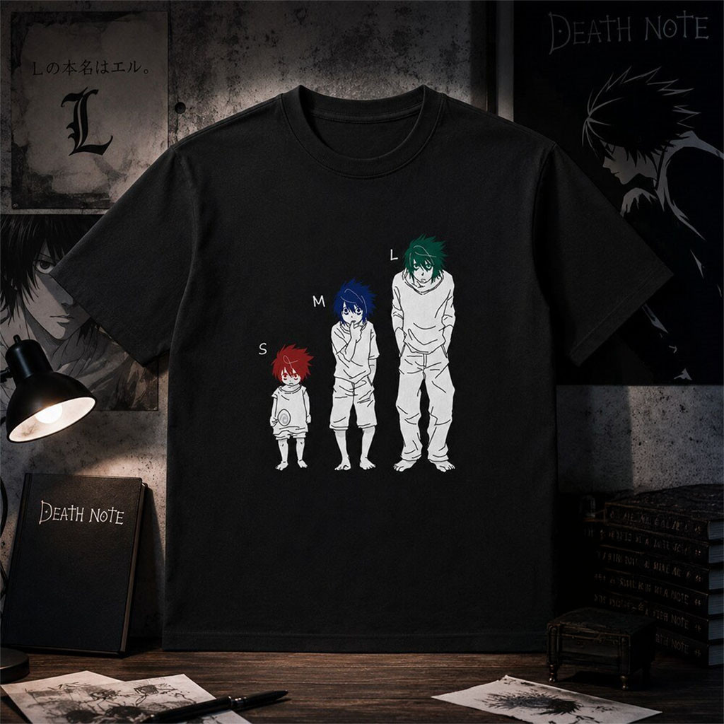 Anime Death Note L Evolution S M L Size Shirt Death Note Merch Gift For My Brothers