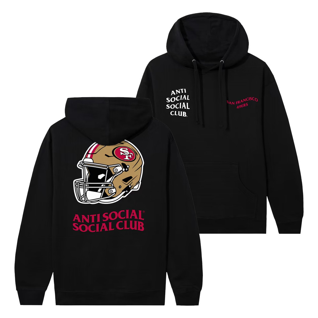 AntiSocialSocialClub x NFL Merch 2026 AntiSocialSocialClub x San Francisco 49ers Impact Hoodie