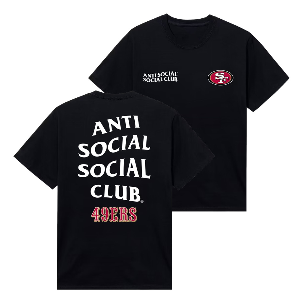 AntiSocialSocialClub x NFL Merch 2026 AntiSocialSocialClub x San Francisco 49ers Team T-Shirt