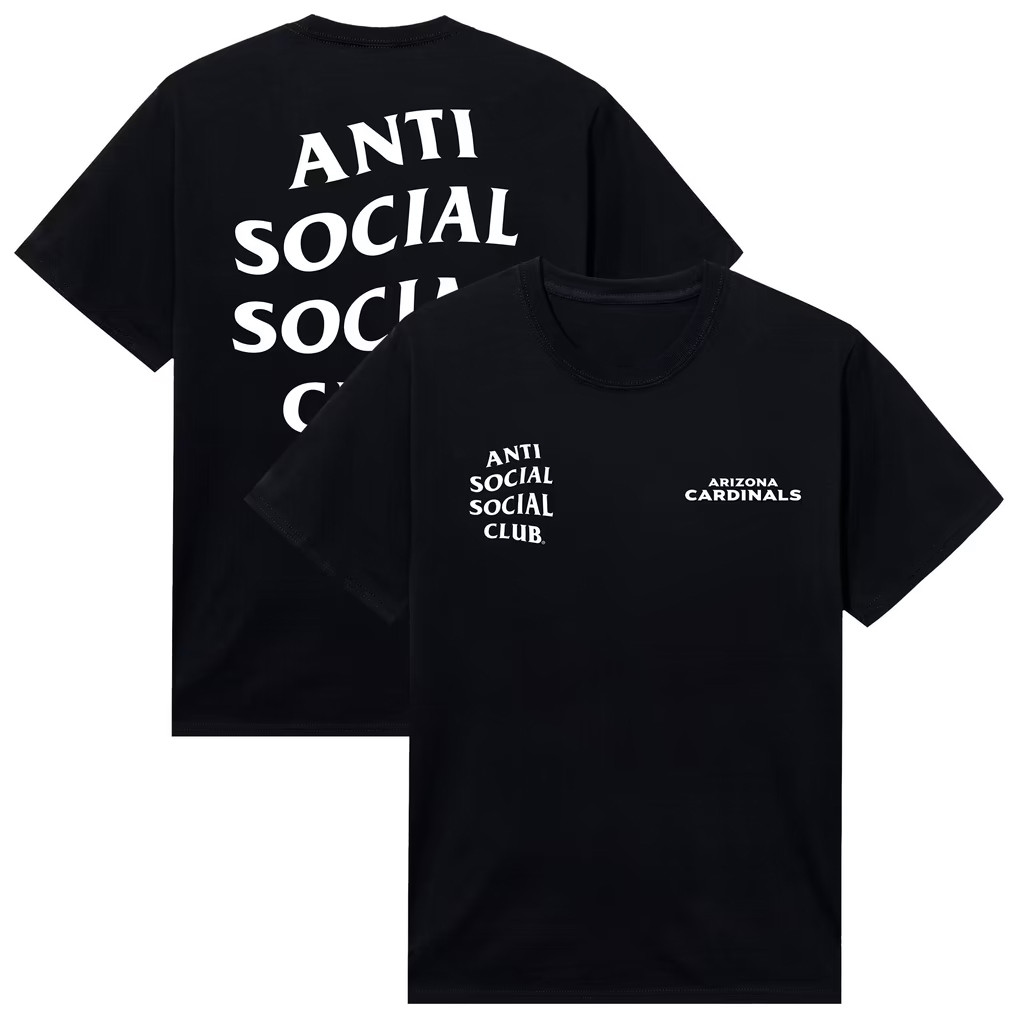 AntiSocialSocialClub x NFL Merch 2026 Arizona Cardinals AntiSocialSocialClub x NFL Snap Shirt Black