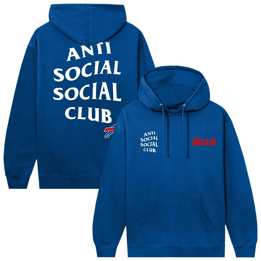 AntiSocialSocialClub x NFL Merch 2026 Buffalo Bills AntiSocialSocialClub x NFL Snap Hoodie Royal