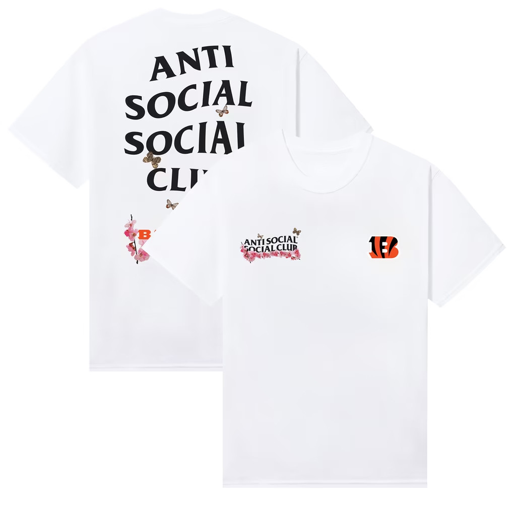AntiSocialSocialClub x NFL Merch 2026 Cincinnati Bengals AntiSocialSocialClub x NFL Blossom Shirt